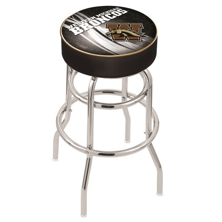 Holland Bar Stool Co 30" Western Michigan Cushion Seat, 2-Ring Chrome Swivel Bar Stool L7C130WestMI-D2